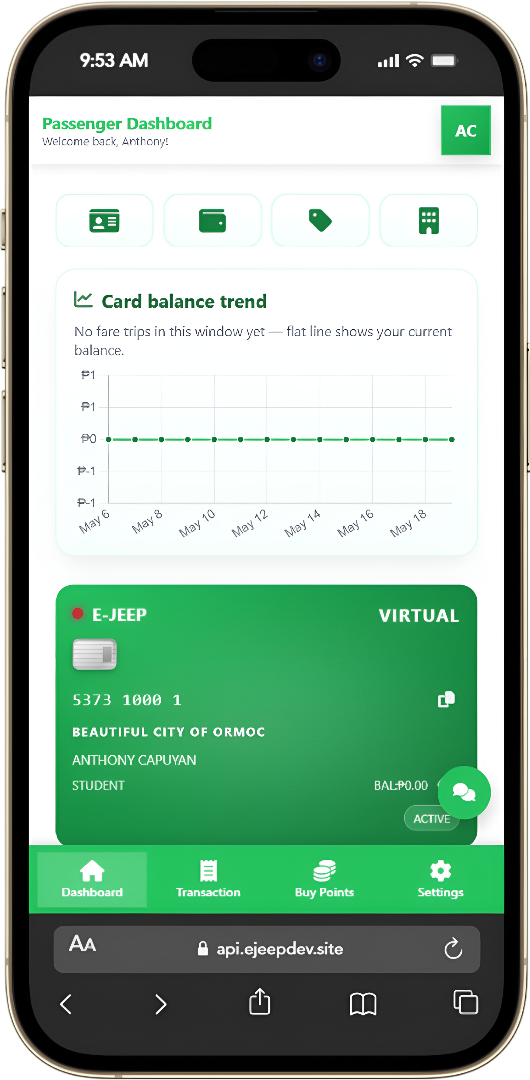 E-JEEP card balance